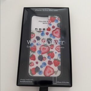 Wildflowers iPhone 15 Pro Max Case - Berry Pattern